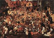 BRUEGHEL, Pieter the Younger Battle of Carnival and Lent f painting